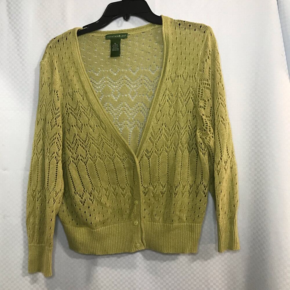 Ladies Mountain Lake Green Sweater Size XL